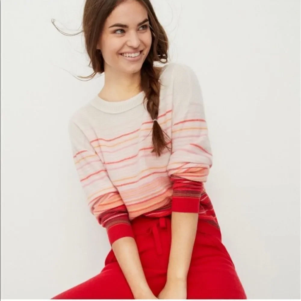 ANTHROPOLOGIE Saturday Sunday Cashmere Striped Ombré Sweater NWT